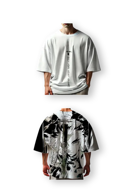 The Flame Hashira Oversized Tee (Kyojuro Rengoku Edition)